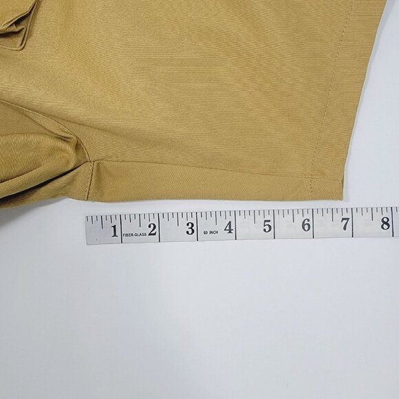 Grindhouse Denim Mens Cargo Shorts Size Large Tan Khaki Drawstring Waist Stretch - Picture 9 of 13